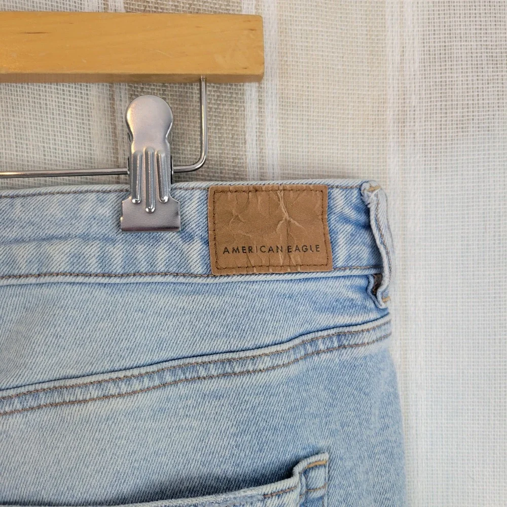 American‎ Eagle Strigid Real Good Mom Jeans Blue Size 18 Regular
